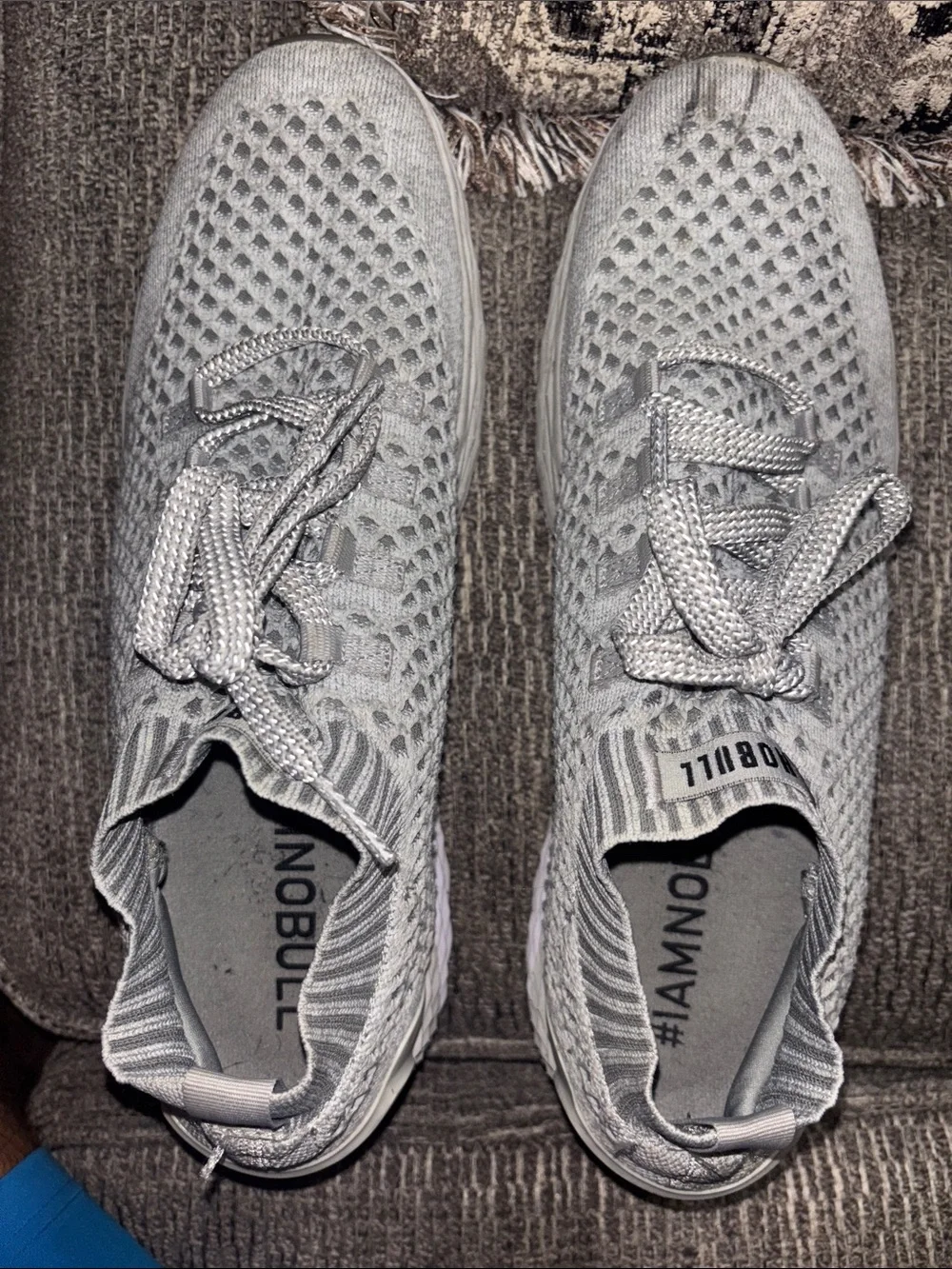 NOBULL Men’s Knit Trainer — Light Gray Size 14